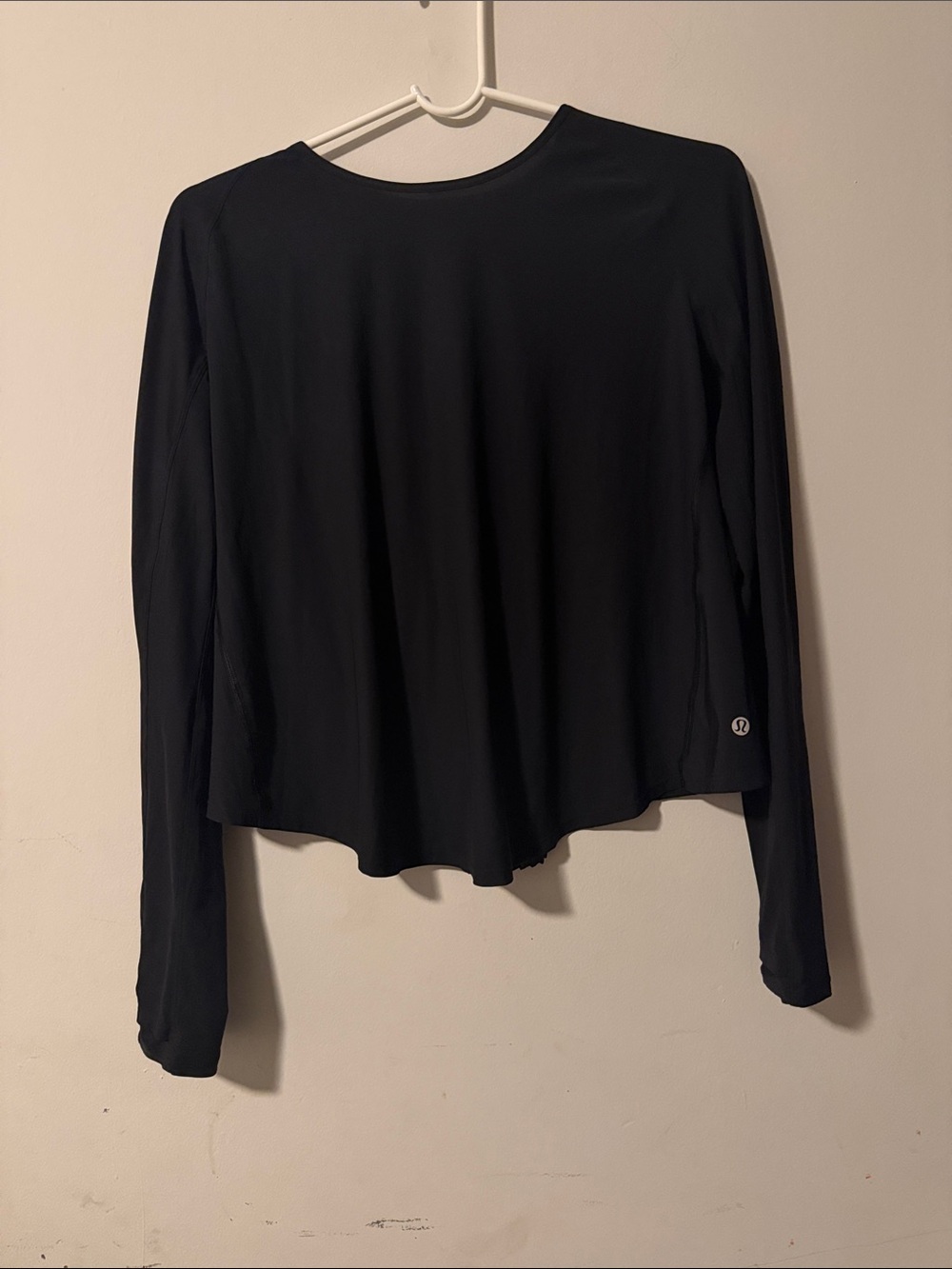 lululemon athletica Black Long Sleeve Crew Top with Logo Hem